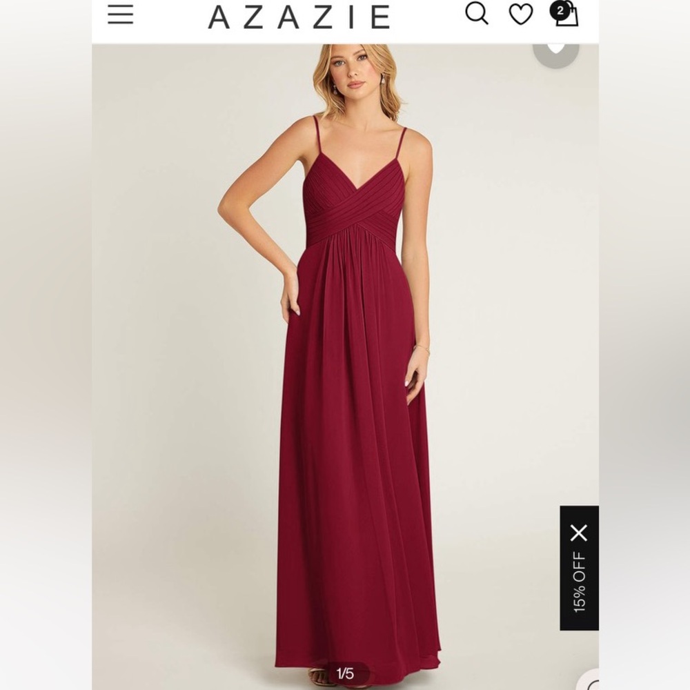 Azazie Shannon Dress Size 6 (A6) Burgundy